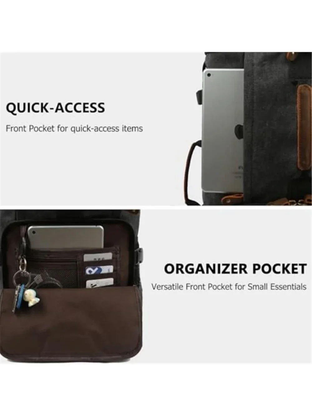 Canvas Travel Backpack Carry On Weekender Laptop Duffle Bag Airline Approved